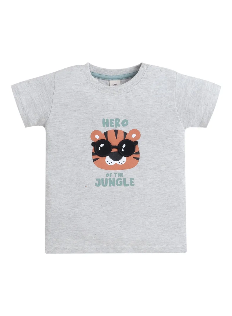 Victor And Jane  Infant Boys’ 2-Piece Set – “Hero of the Jungle” Graphic T-Shirt & Shorts for Men | Best Price UAE